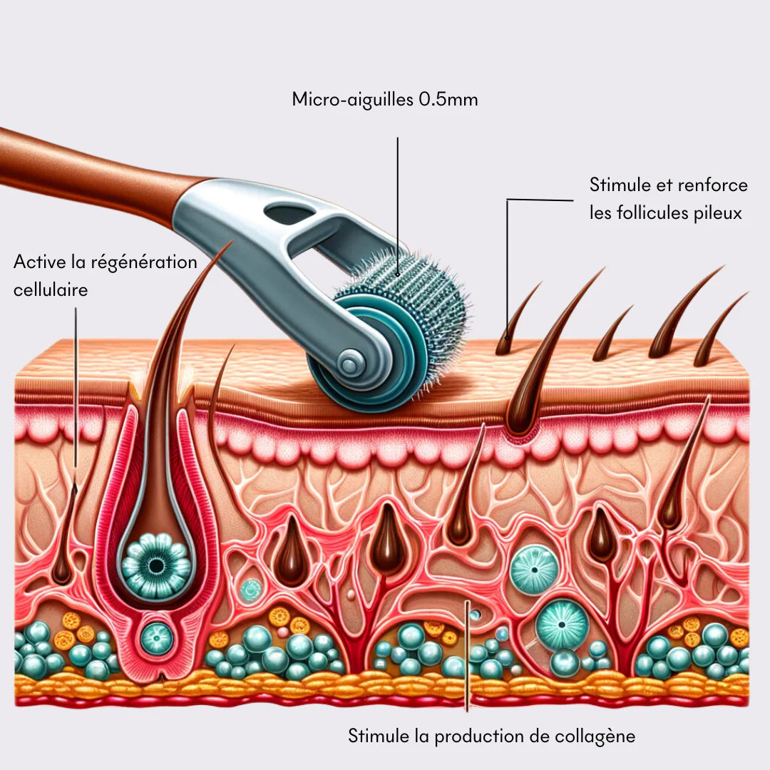 Dermaroller Stimule la pousse des cheveux